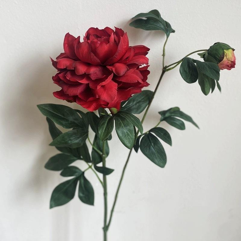 27.2 Inch Luxury Peony Artificial Flower for Home Decor Dining Room Table Photography Prop