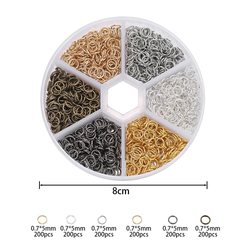 120-1200pcs/Box Lobster Clasp Jump Rings End Clasps Connectors Findings Kits for Bracelet Necklace Jewelry Making Accessories