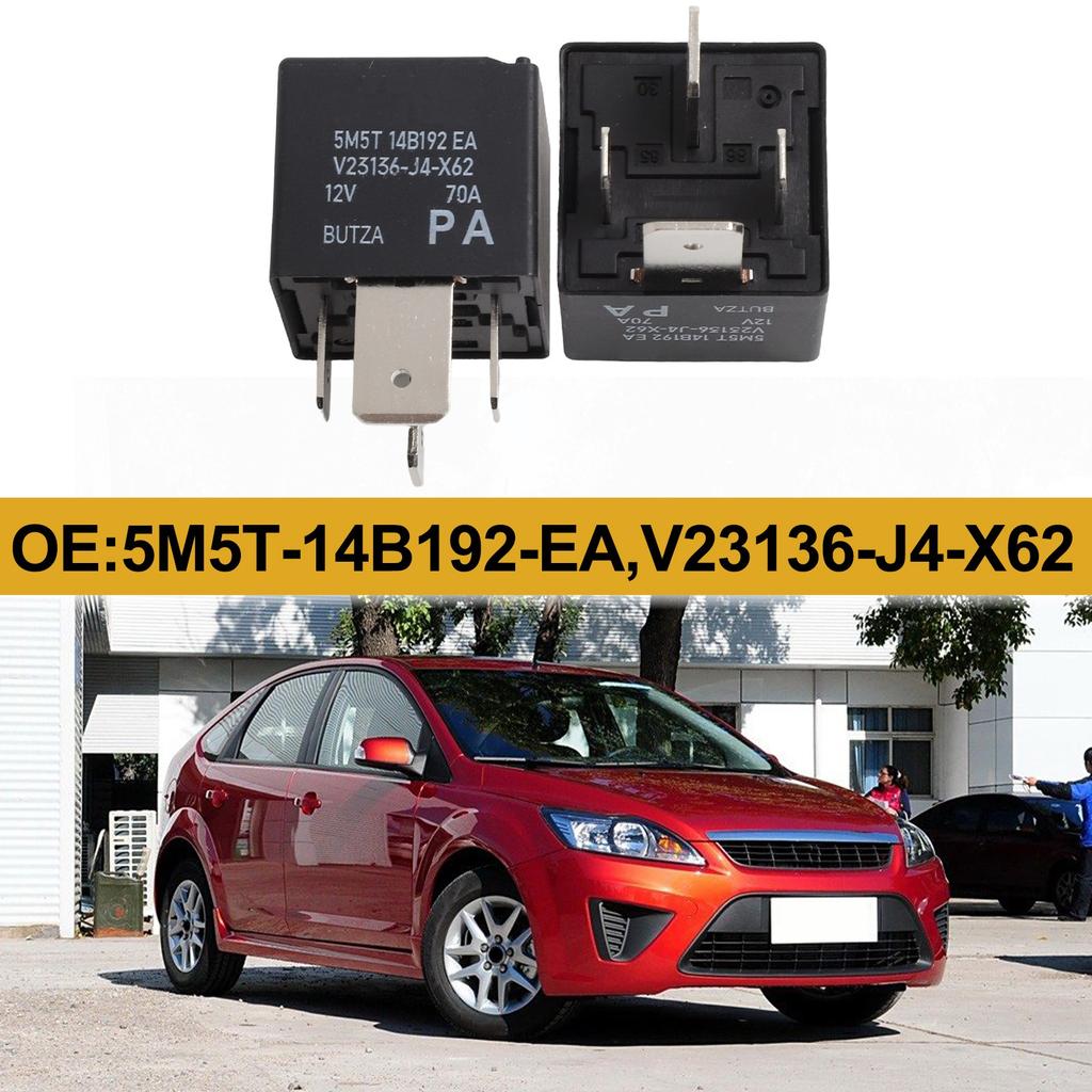 Car Relay Bundle of 2 PC DC12V 70A Suitable for Various For Ford Models