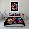 "Colorful Animal Art Decor Set" Bedding Set with 1 Duvet Cover 2 Pillowcases Single Double King Queen, Gift