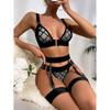 Transparent Sexy Bra Set See Through Erotic Lingerie Sex Outfit Bra And Panty Garters Underwear Set Fancy Bilizna Intimate
