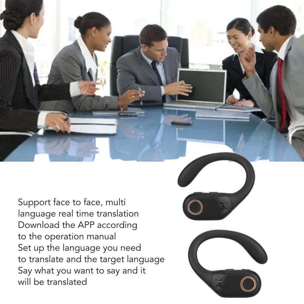 Bluetooth Translator Earbuds 144 Languages Noise Reduction Stereo Wireless Translation Headphones with Charging Case