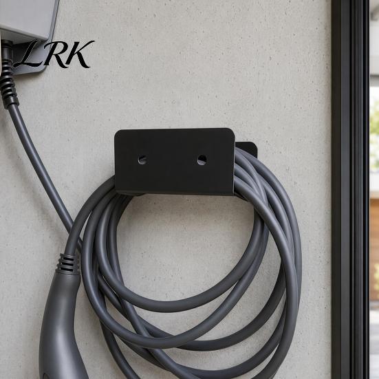 Cable Protector Bracket Vehicle Holder, Durable Stainless Steel Bracket, Wall Mount Space Saving Organizer EV Charger Keeps Thick Cables Neat