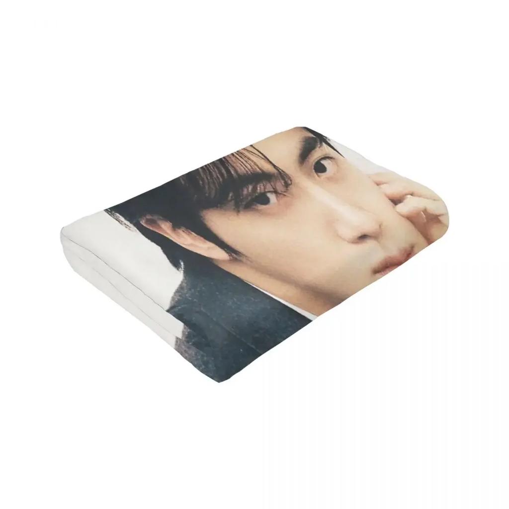 Kim Seokjin Blankets Flannel Winter Cute Multi-function Super Soft Throw Blankets for Sofa Bedroom Quilt Travel Bedspread