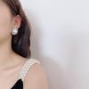 Elegant Korean-Style Pearl Stud Earrings - Versatile Geometric Circle Design