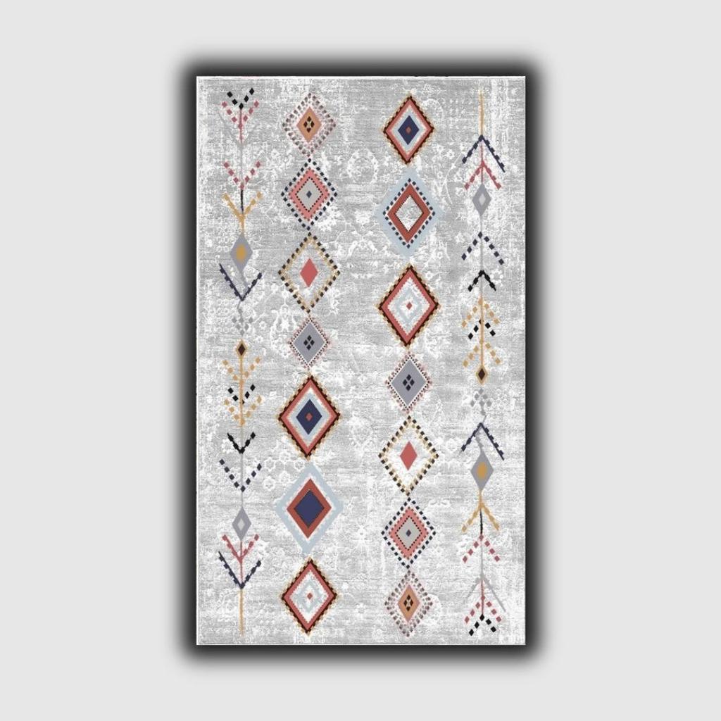 Ethnic Patterned Non-Slip Based Runner Carpet, Washable Hallway Carpet, Authentic Runner, Soft Living Room Carpet