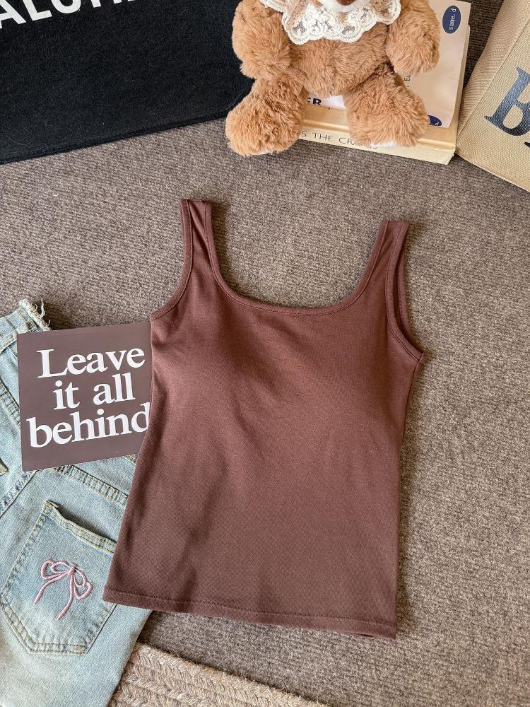 Crop Tops Breast Pad Solid Color Tank Top Women Summer Camis Backless Camisole Fashion Casual Tube Top Female Sleeveless