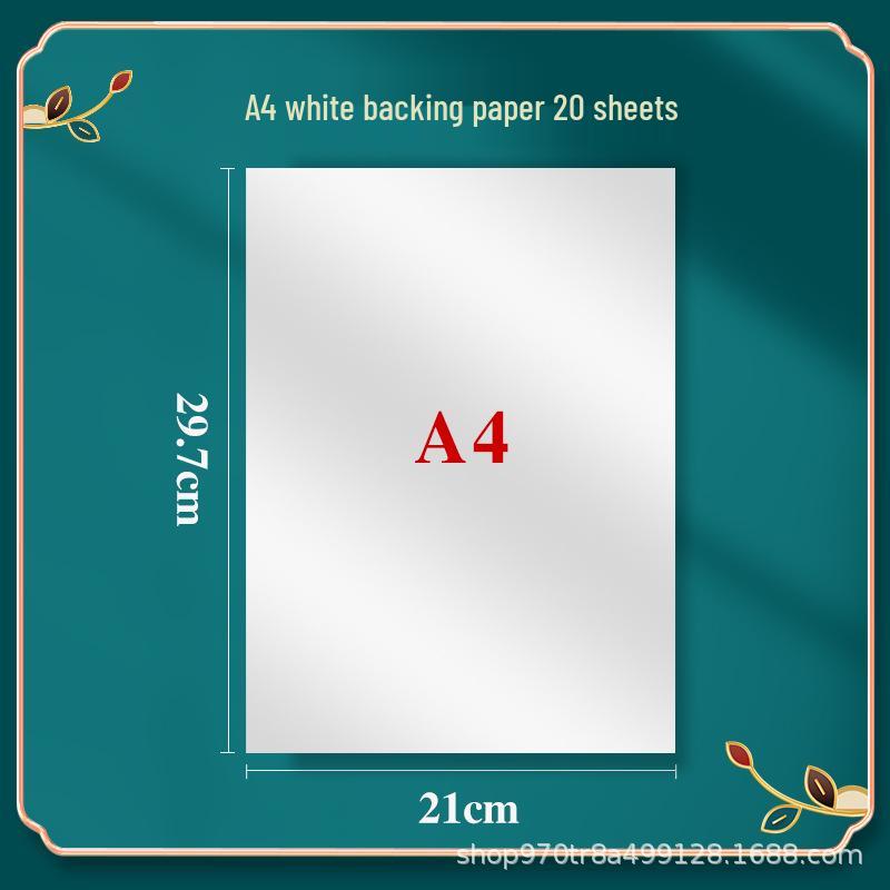 

Paper-cutting Transparent Display Bag with White Backing - A3/A4 Size Paper-cutting