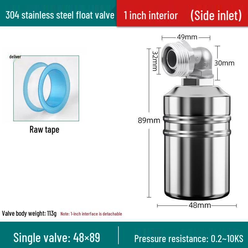 304 Stainless Steel Auto-Stop Water Float Valve for Tank Level Control