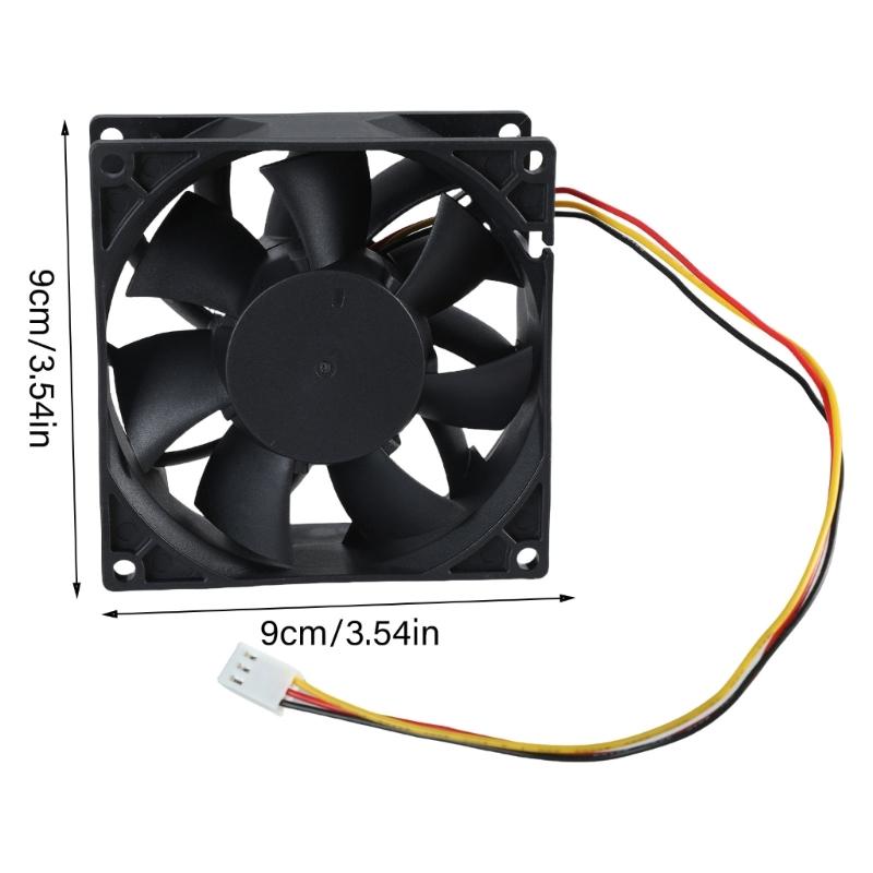 24V Cooling Fan 9x9cm FFB0924EHE 4800RPM With Temperature Monitoring Alarm Function for Computer/Server Radiator
