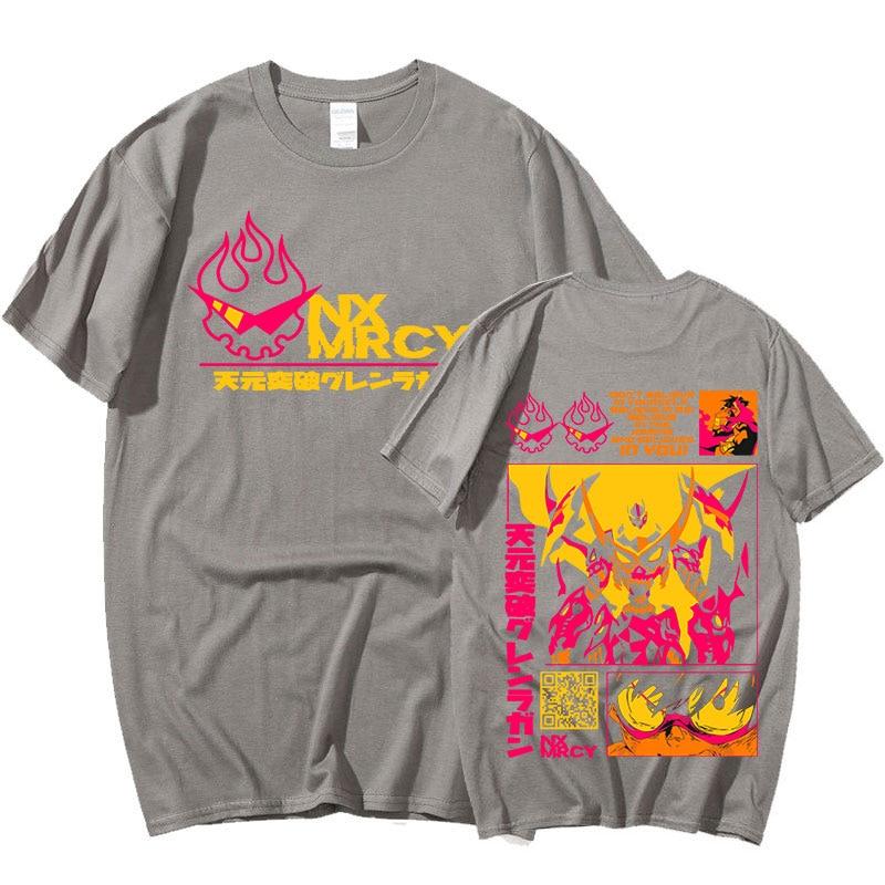 Anime Tengen Toppa Gurren Lagann Tričko Dámské Unisex Unisexga Trička s krátkým rukávem Hip Hop Streetwear Oversized Unisex Tričko