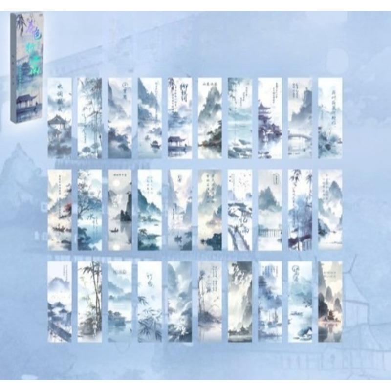 30 teile/satz Ins Landschaft Charakter Lesezeichen Kreative Handbuch DIY Abstrakte Papier Karten für Studenten Lehrer Tag Geschenk