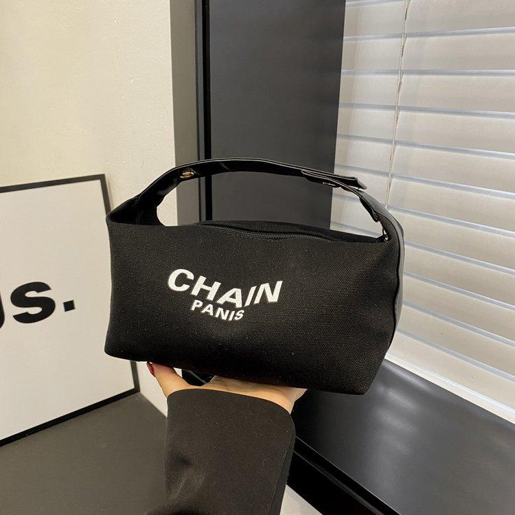 

Simple Urban Sleek Cosmetic Bag For Women Lightweight And Fashionable Handbag For Daily Essentials Outing чёрный