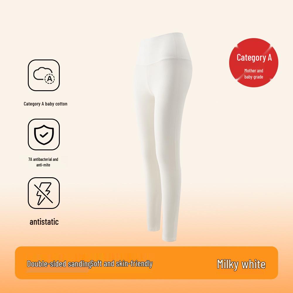 

Women s Thickened 280g Pure Cotton Antibacterial Autumn Sweater and Trousers Set L