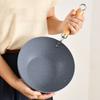 Non-stick Marble Pattern Wok Rapid Heat Milk Pot Useful Stir Fry Pan  Dormitory