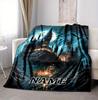 Custom Name Wolf Flannel Blanket Throw Blanket Soft Warm Sofa Bed Home Decor Unique Gift