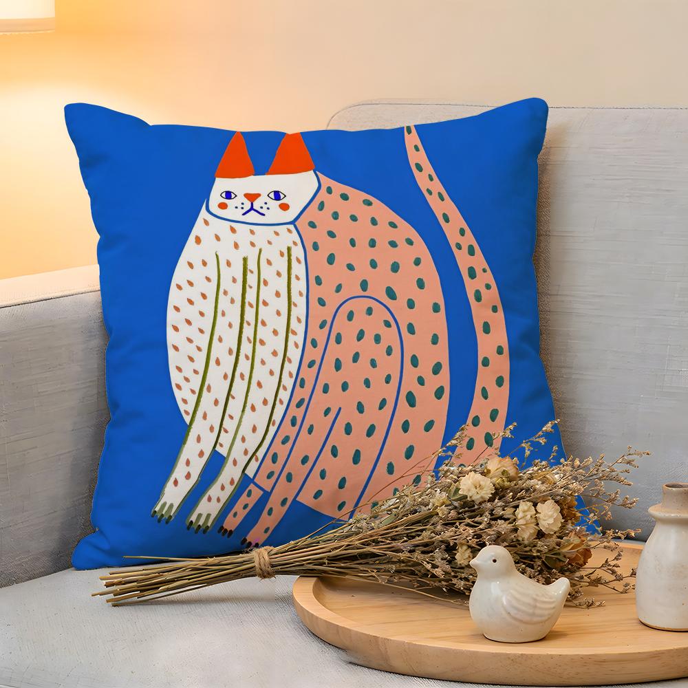 Cushion Cover Linen SkinFriendly Soft Decorative Case For Sofa Home Decor Geometric Animal Leopard Pattern Pillow cover