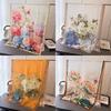 Soft Silk Scarves Peony Flower Female Shawl Wrap Fashion Women Head Scarf  Summer