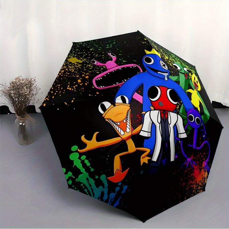 1 st Rainbow Friends Automatiskt Paraply 8-bens Design Kompakt Växel för Utomhusresor, Perfekt Gåva till Vänner eller Familj yy280828122
