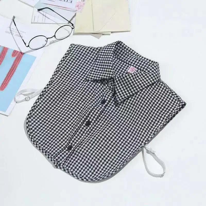 Fake Collar For Shirt Detachable Collars Solid Shirt Lapel Blouse Top Men Women Black White Girls Top Clothes QH132