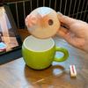 Creative Coconut Straw Mug with Lid