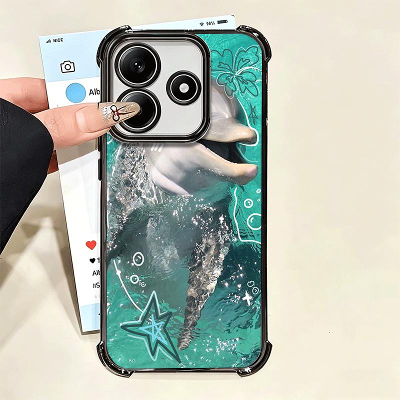 Ocean Cute Dolphin Soft Phone Case For Xiaomi Poco X7 X8 Pro Max X6 X5 X3 F8 Ultra F7 M8 M7 M5S Redmi 15C 15A 15 14C 13C 12C 13
