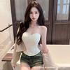 Fish bone body sculpting comes with chest pad, chest wrap vest, female sexy slim fit, high waist style, fashion bra, fashion tube top.