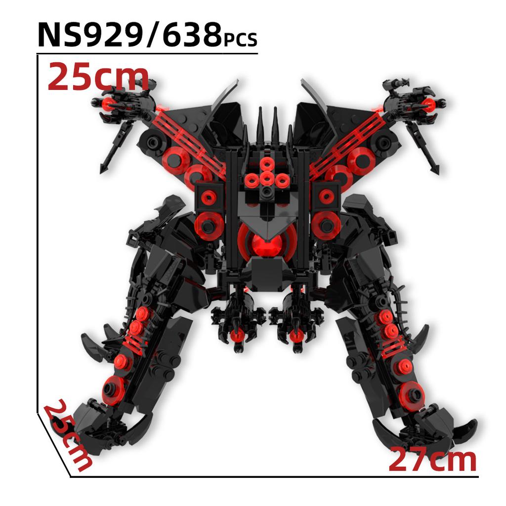 Toilet Man And Monitor Man Building Block Vs Toy Three-Body Stereo Mecha Spider Ns929