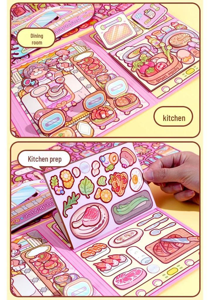 Mochi Jelly Stickers Quiet Book: Handmade DIY Planner for Girls - Creative Children's Toy