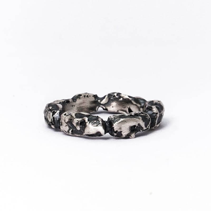HARANG HR 154R_Silver Rough Ring