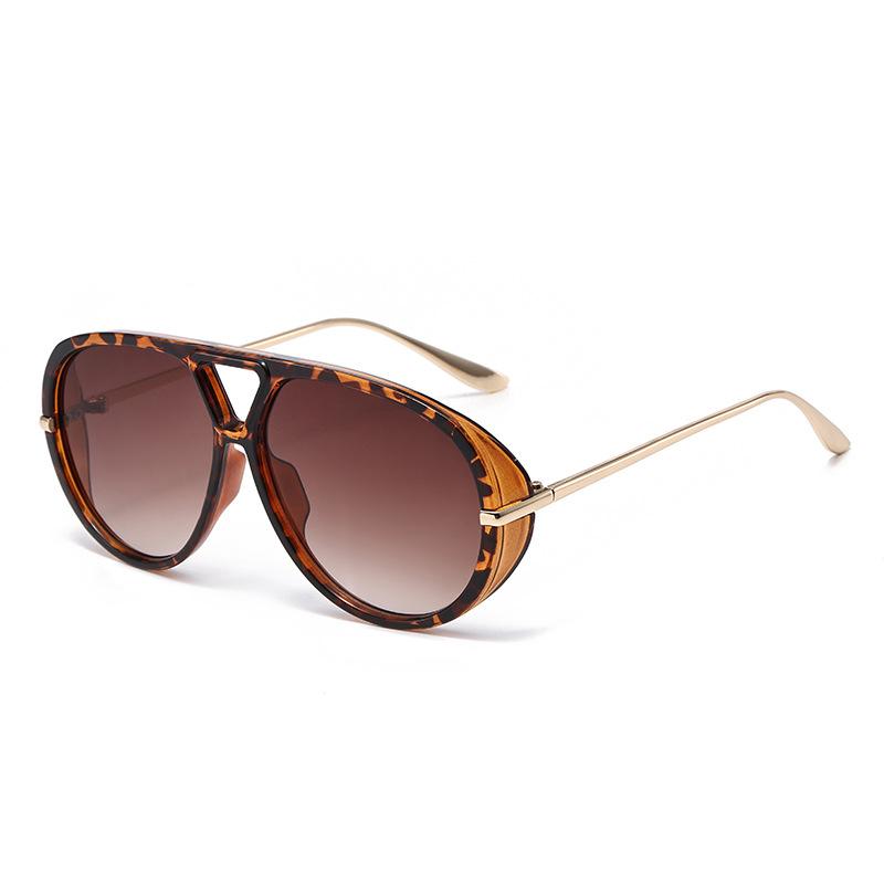 New Vintage Pilot Round Sunglasses Women Men Metal Frame Sun Glasses Circular Eyewear Sunglasses for Male Female Eyeglasses