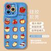 Red Apple iphone16promax mobile phone case all-inclusive silicone anti-drop soft case
