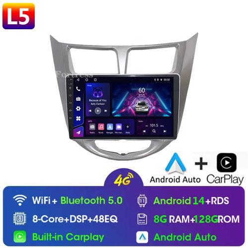 Fortress Android 10 Car Radio For Hyundai Solaris Verna Accent 2010 - 2016 Multimedia Video Player Navi GPS 2 Din DVD Head Unit