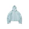Li Ning Sports Fashion Series Embroidered Letter Short Hooded Sweatshirt Women sweatshirt Light-Blue AWDR374-3