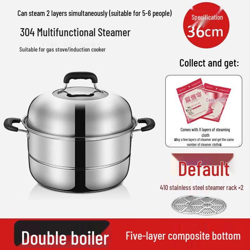 Qīwēi 304 Stainless Steel Multi-layer Steamer