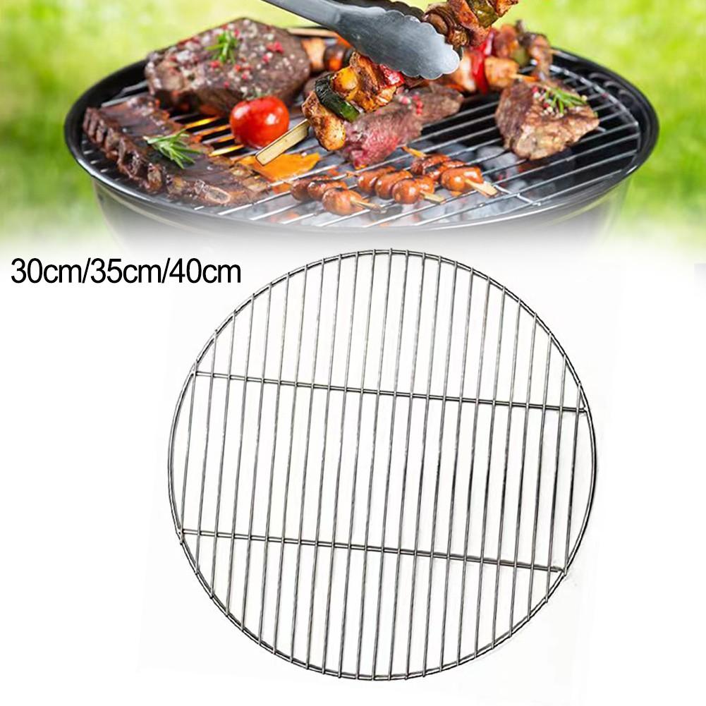 Round Stainless Steel Barbecue Grill Net for Outdoor Cooking 30cm 35cm 40cm