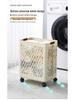 Foldable Laundry Hamper: Clothes Storage Basket for Bathroom or Toilet