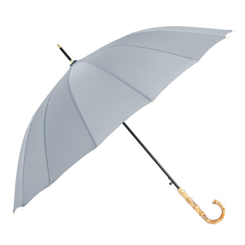 Creative Bamboo 16 Bone Straight Rod Umbrella Plain Long Handle Umbrella Bamboo Handle Umbrella Plus Umbrella