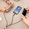 3 In 1 Micro USB Type-C 3/5A Phone Fast Charging Cable Cord