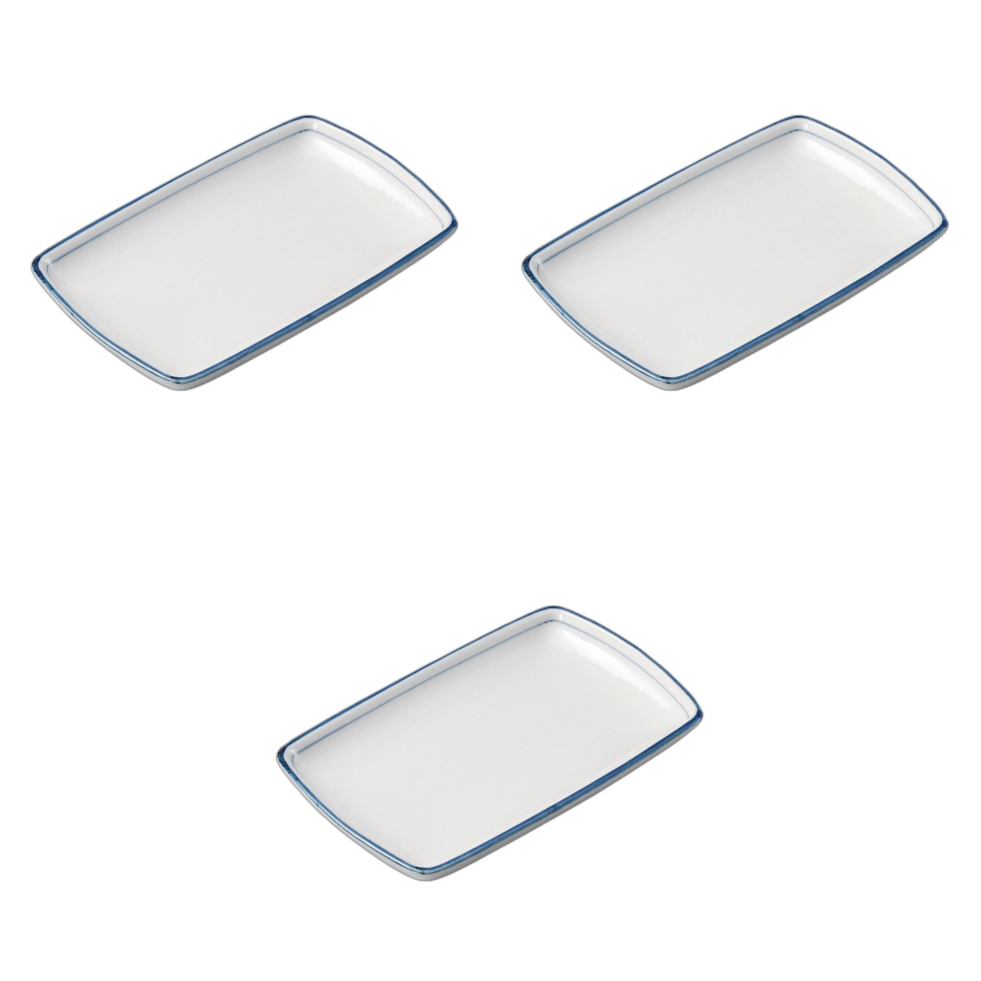 

Набор из 3 тарелок Якимоно x x Керамические тарелки Якимоно от Setomonohonpo Госу-полосатые [19.5 12.3 2.5см]