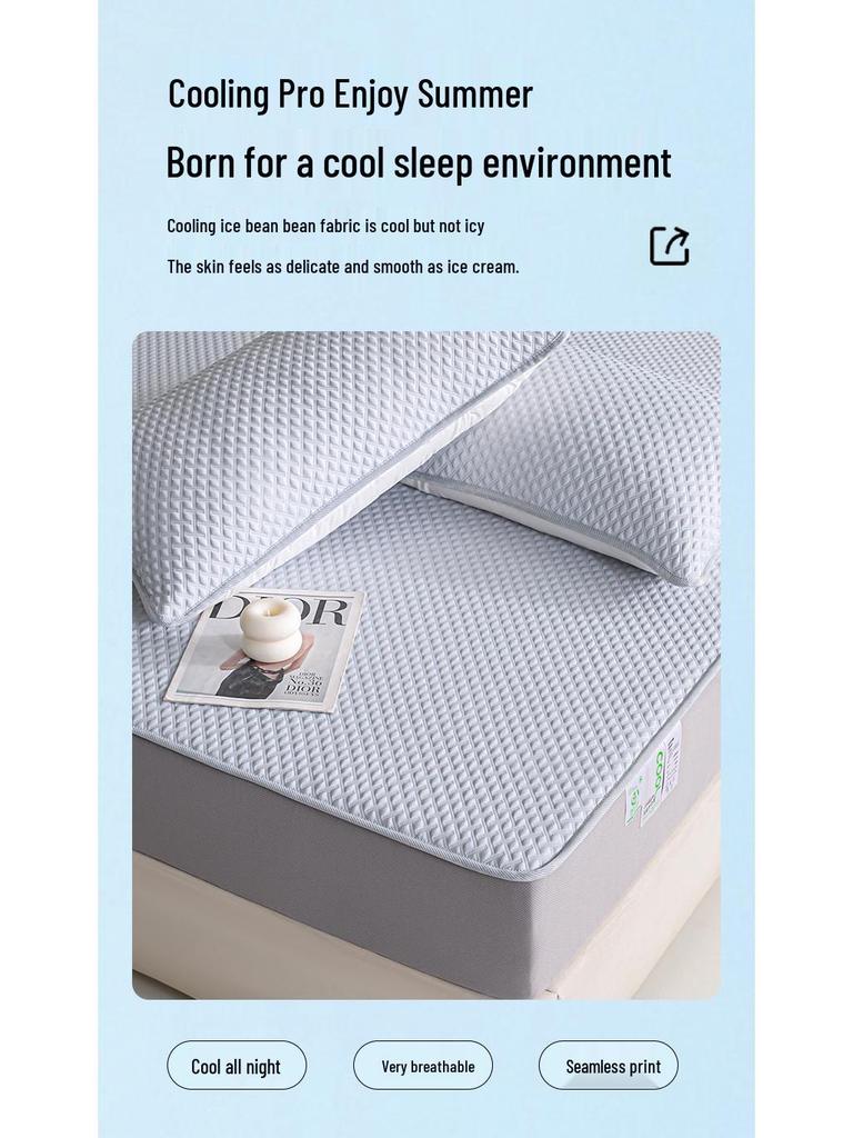 Class A Ice Silk Cooling Mat for Mother-Baby - Summer Bestseller, Washable, Fitted Sheet Design
