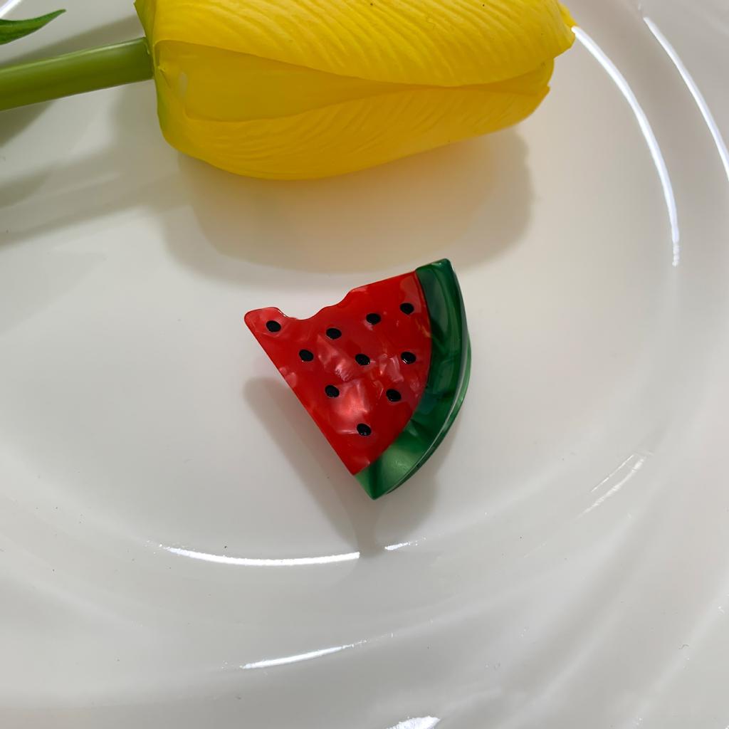 1 Cartoon-Frucht Acetat Haarnadel süße kleine Klammer Erdbeere Zitrone Kirsche Traube Pony gebrochene Haarnadel Top-Clip Haarschmuck