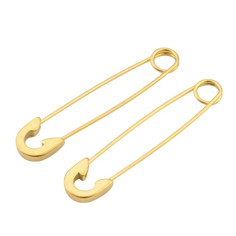 Edelstahl Punk Pin Ohrringe Einzigartiges Design Büroklammer Sicherheits Stahl Stecker Mode Ohrringe Elegante Damen Mann Rock Piercing Ma