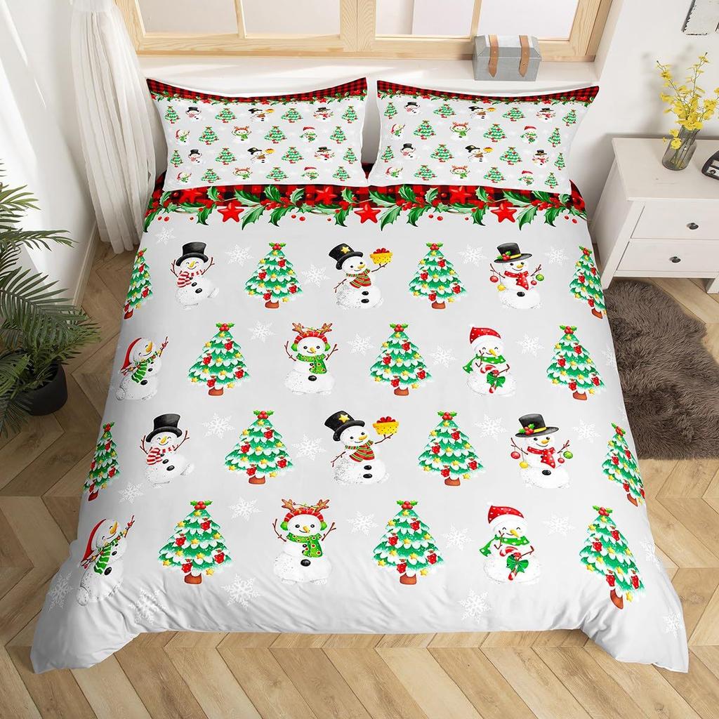 Christmas-themed Down Comforter Set Bedding Set 3-piece Duvet Cover Set