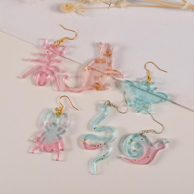 Silicone Earring Molds Animal Series Resin Drop Moulds Crafting Pendant Molds Suitable for Jewelry and Craft Project