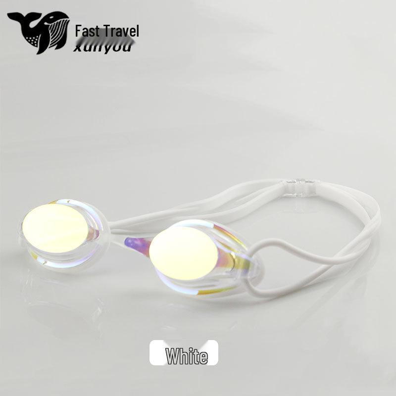 Silicone Small Frame Electroplated Waterproof Anti-Fog Swimming Goggles for Pool Competitions and Training