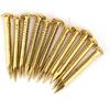 Brass Nails, 100 Pieces Round Head Gold Nails, Brass Wall Pins 10mm 15mm 18mm 22mm, Furniture Brass Tacks for Wood, for Hanging Picture Frame Mirror,