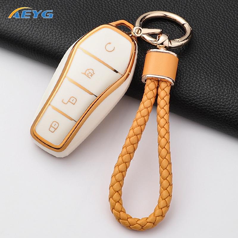Fashion Soft Tpu Car Key Case Cover Shell For For Byd Song Plus Atto 3 Han Ev Tang Dm Qin Seal Dolphin Holder Fob Accessories