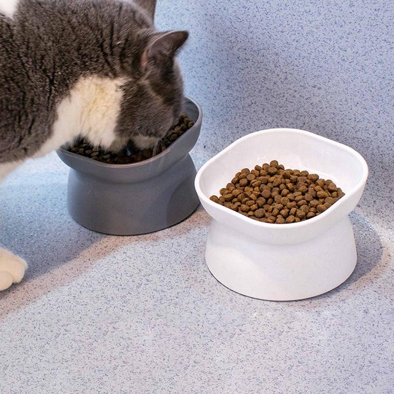 Elevated Non-Slip Pet Bowls For Cats Food Water Bowl Cats Bowl Pet Feeding Cats Dogs Feeder Neck Guard Stand