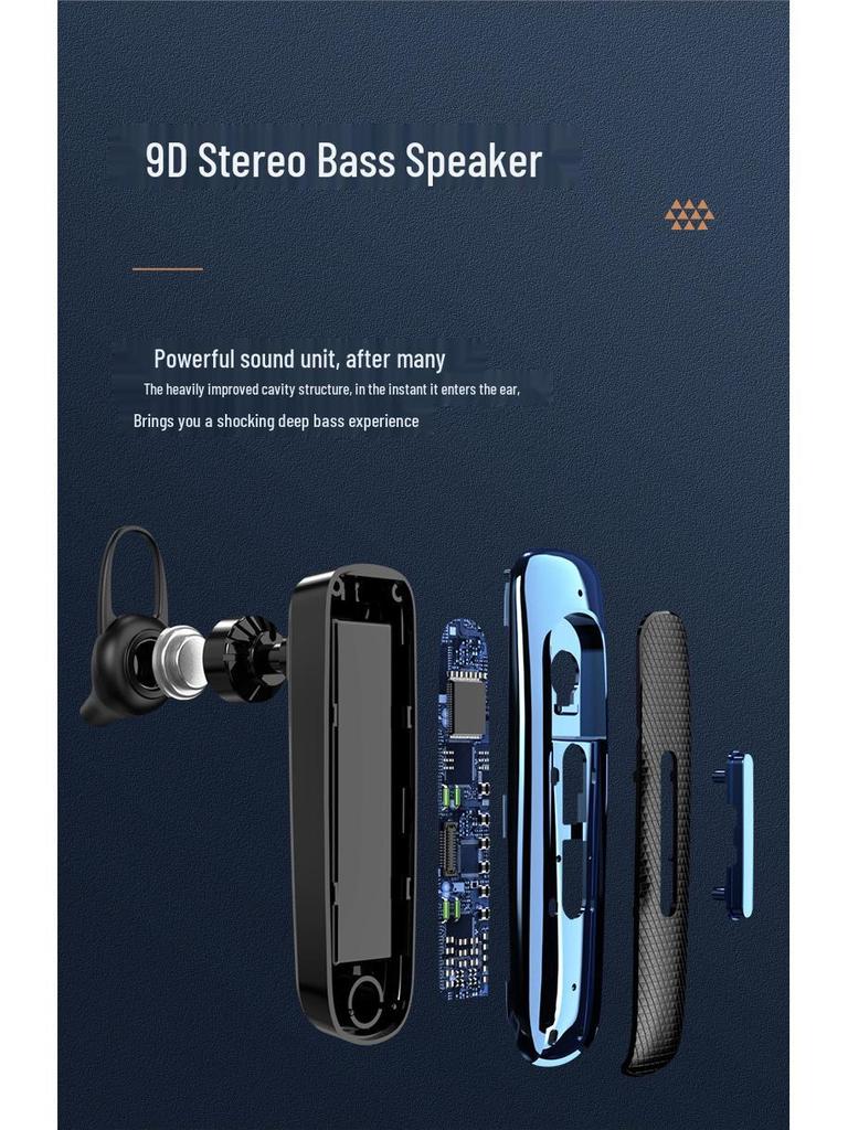 E1 Bluetooth 5.0 Single Ear Hook with Long Battery Life for Business